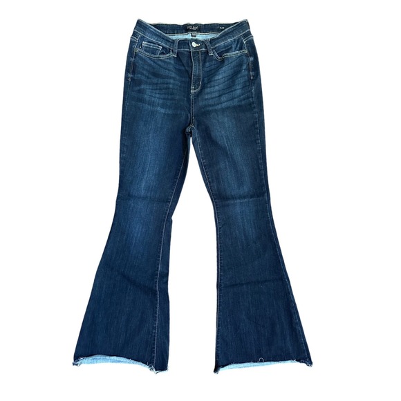 Judy Blue Denim - Judy Blue Women's High Rise Raw Hem Flare Jean Size 13/31